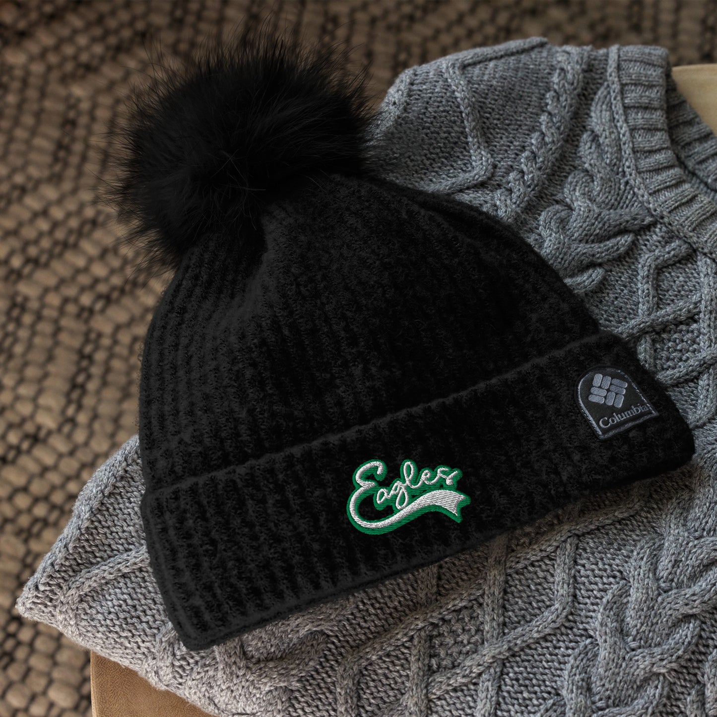 Eagles Pom-Pom GameDay Beanie